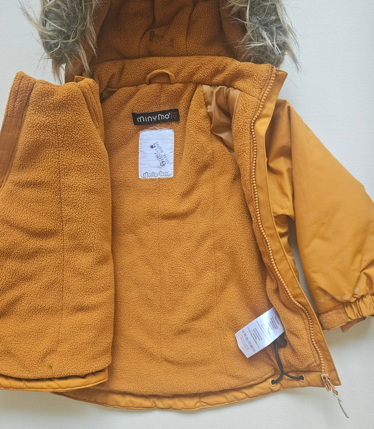 Minymo Winterjacke / Parka senfgelb | Gr. 92