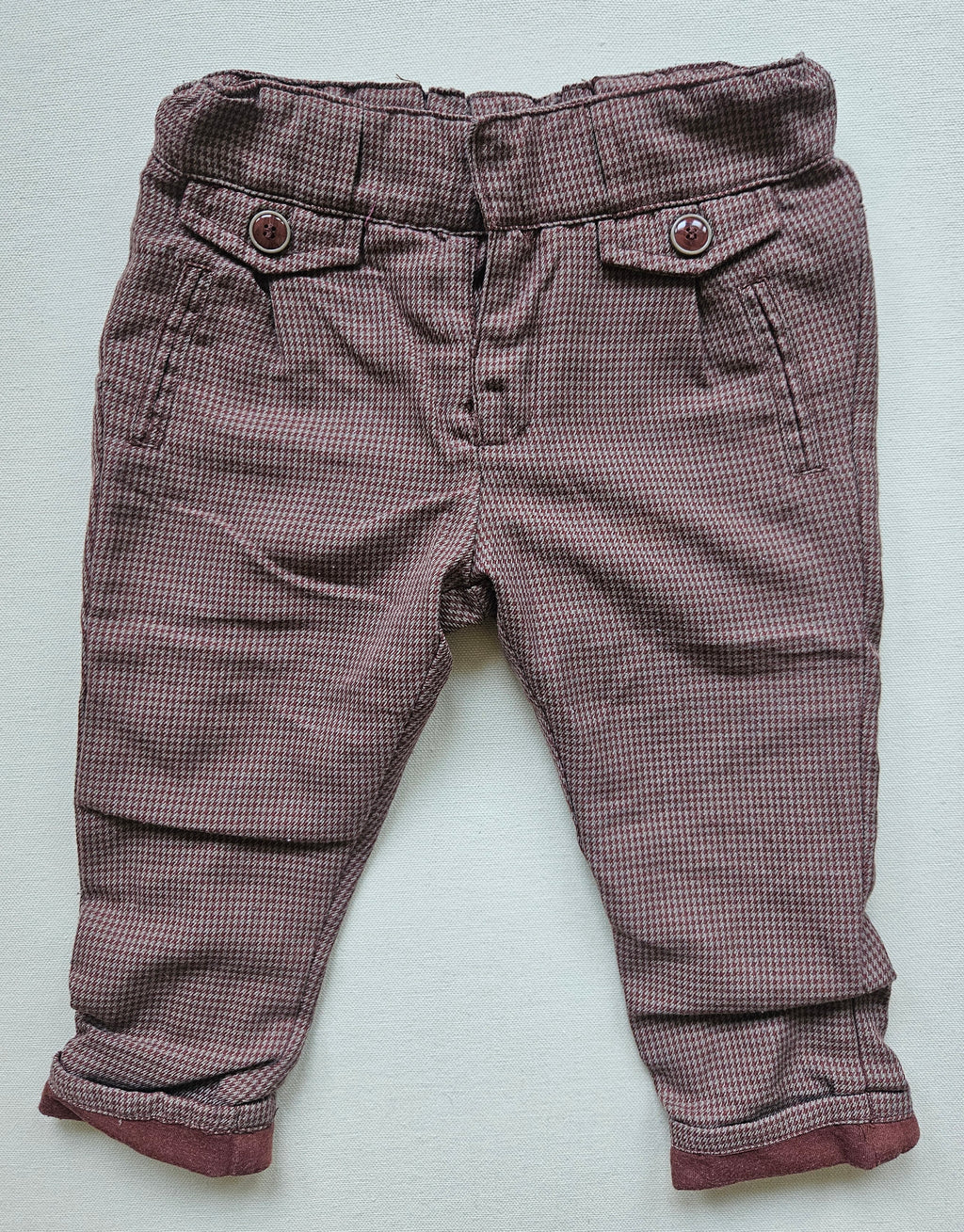 ZARA Baby Stoffhose mit Hahnentrittmuster | Gr. 82