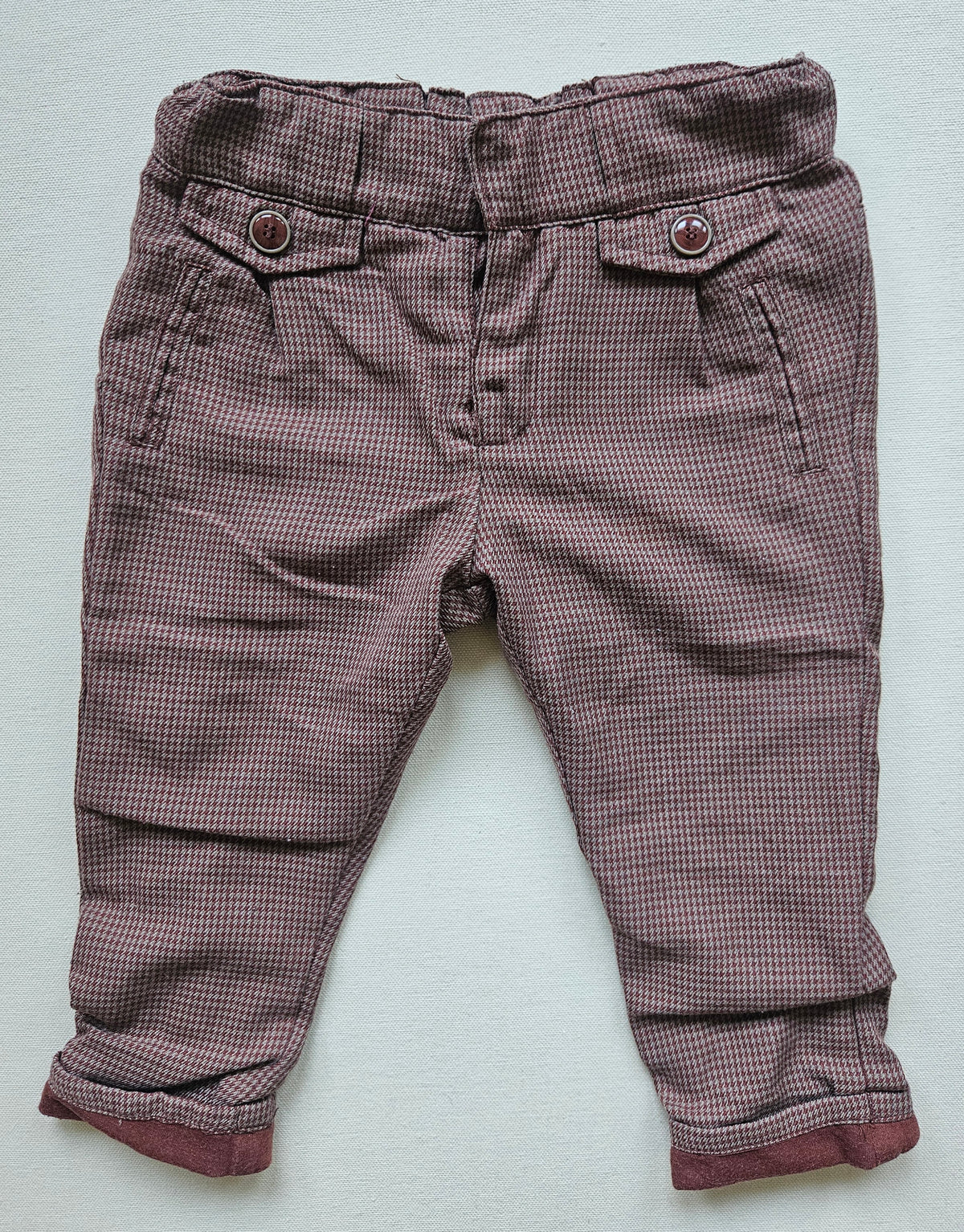 ZARA Baby Stoffhose mit Hahnentrittmuster | Gr. 82