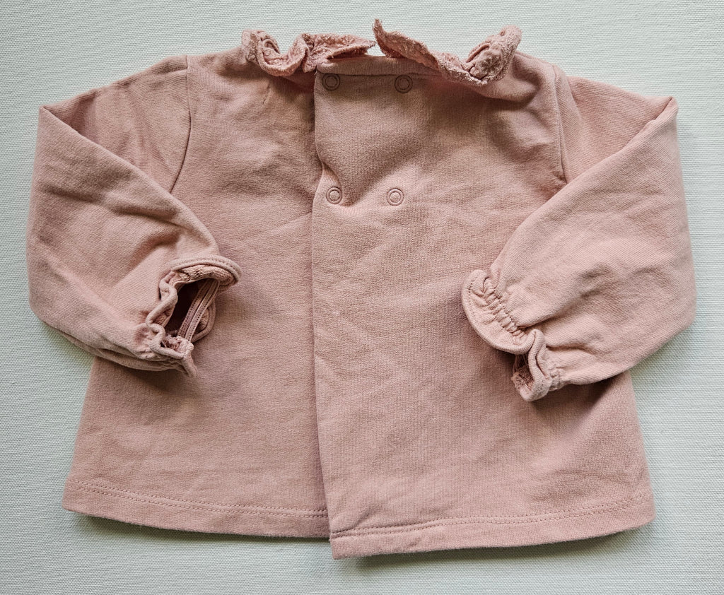 Vertbaudet Baby-Set mit Rüschen-Shirt & Katzenhose | Gr. 60