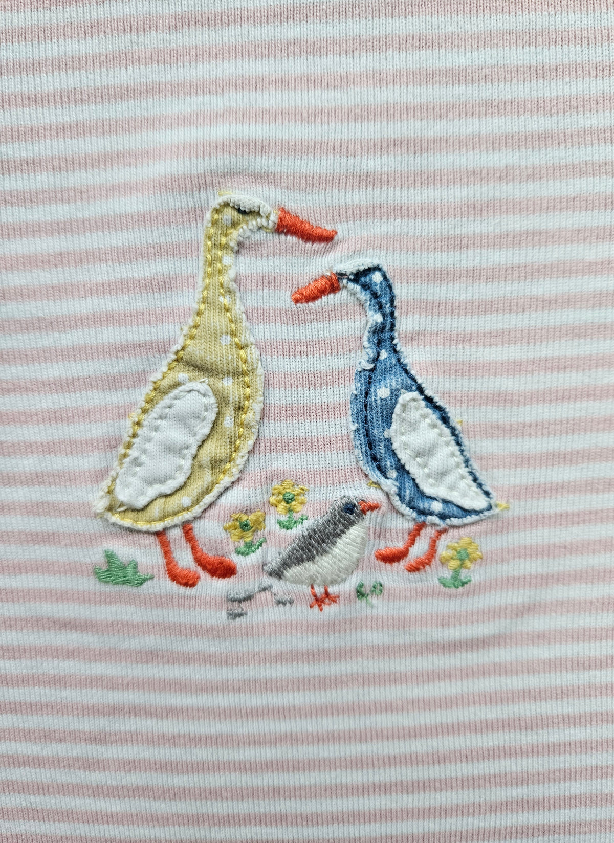 Baby Boden Langarmbody mit Gänse-Stickerei | Gr. 98