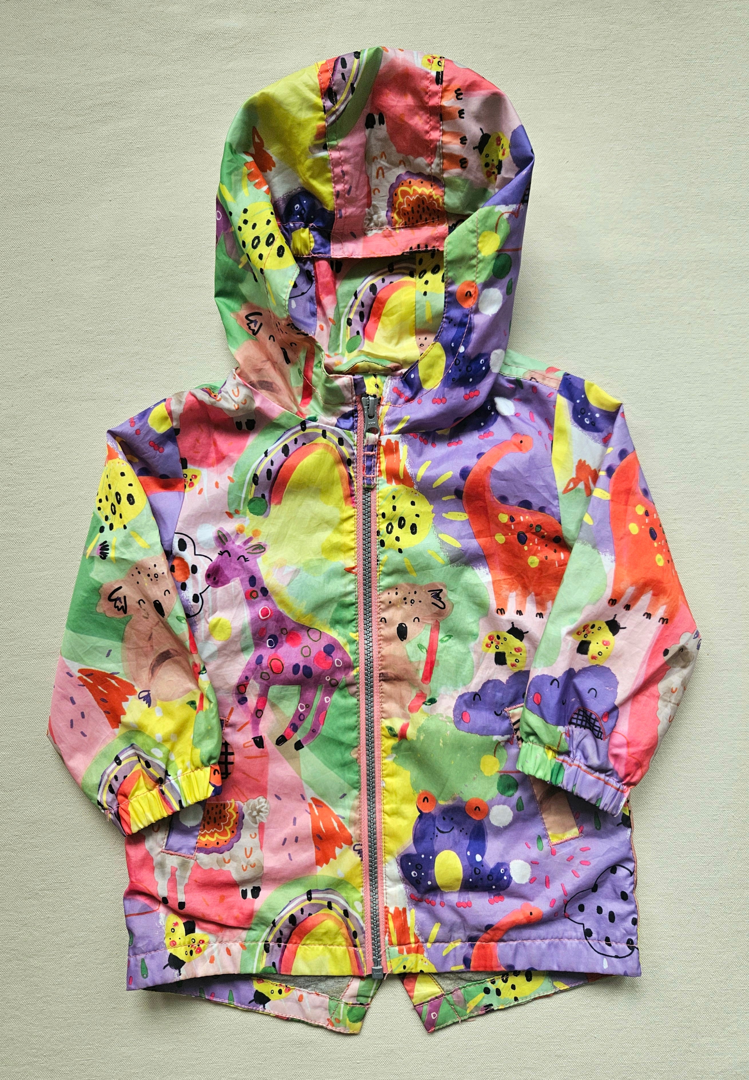 Next Regenbogen & Tiere Übergangsjacke 🌈 | Gr. 86