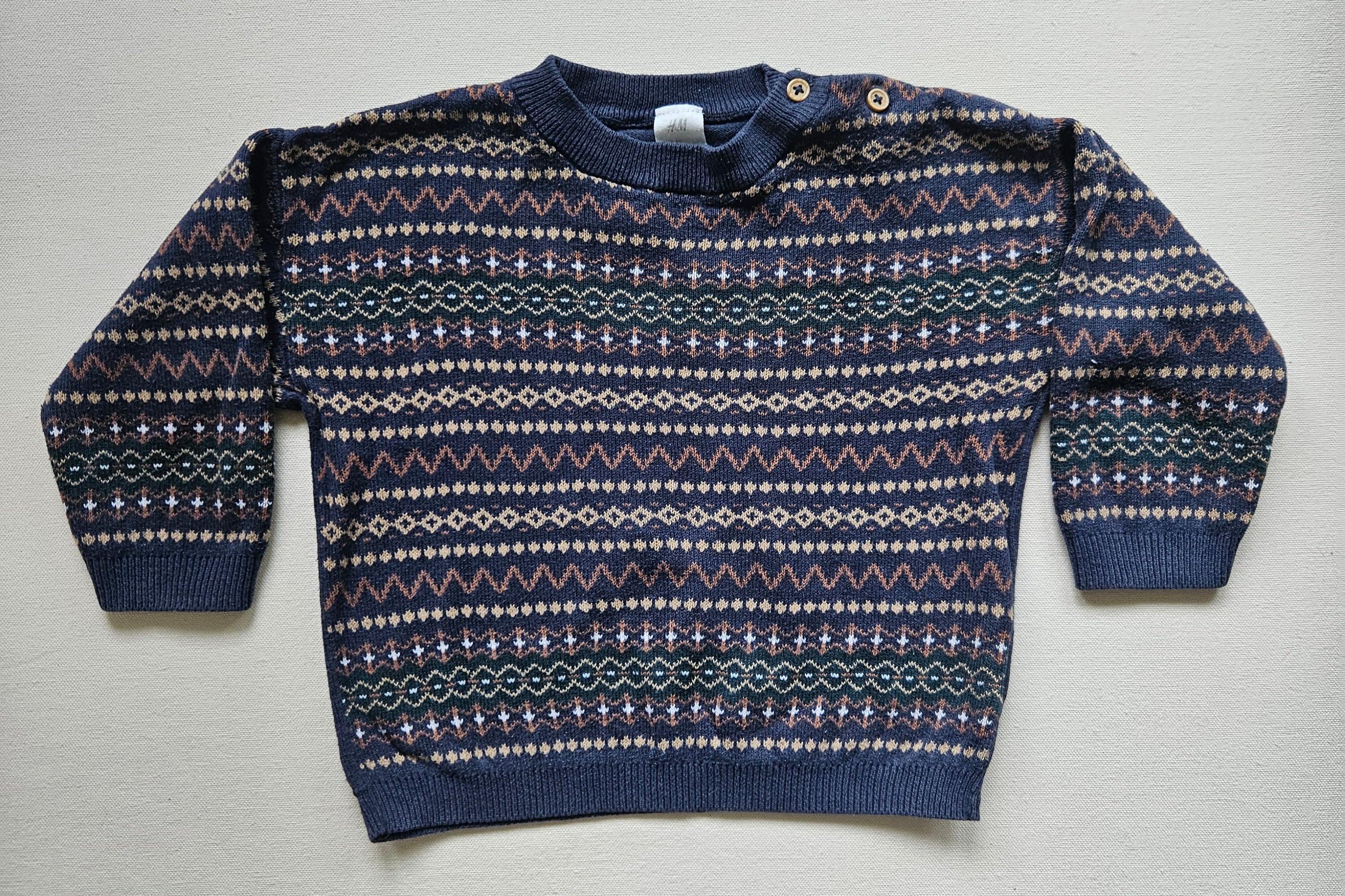 H&M Baby Set Strickpullover & gefütterte Feincordhose | Gr. 80